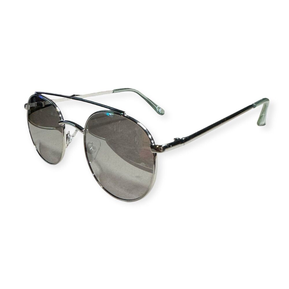 Foster Grant Aviator Sunglasses‎ Pilot Silver Mirrored Lens Shades Retro